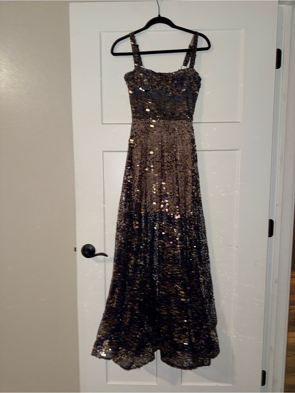 Bronx and Banco Midnight Noir Gown in Gold & Black XS - Picture 7 of 12